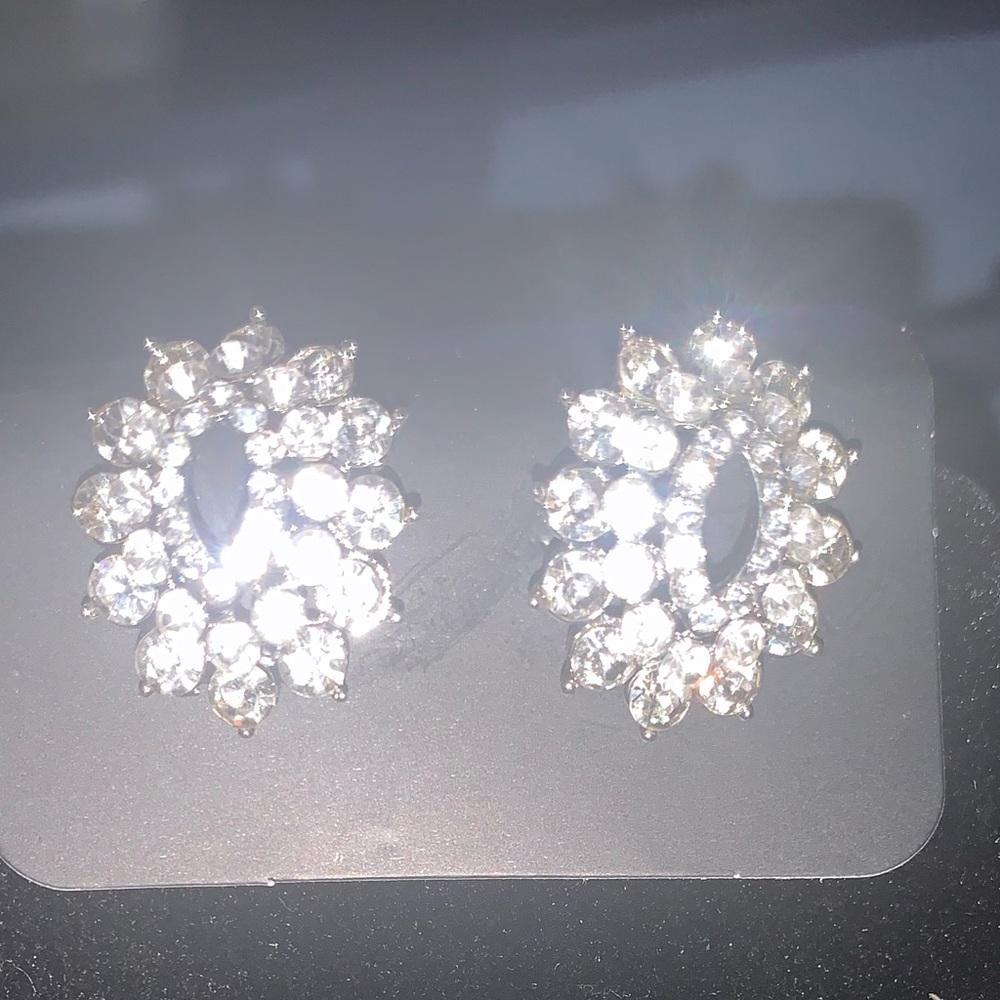 Blue emerald diamond costume earrings. B4G1